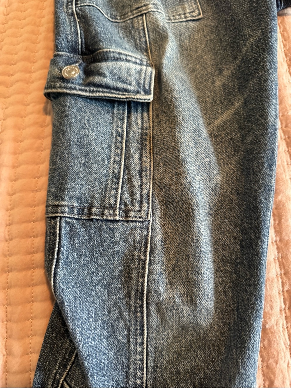 KanCan Dark Blue Cargo Denim Pants - Picture 2 of 6